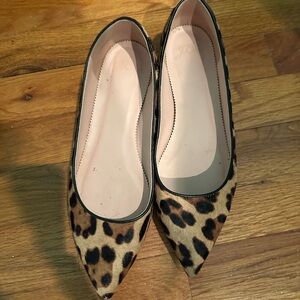J.Crew Leopard Pointed Toe Flats